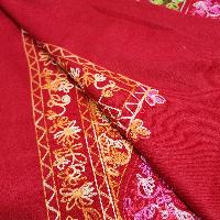 Desigener Shawl, Thick Nepali Shawl, With Heavy Embroidery, Color [red]