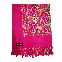 Desigener Shawl, Thick Nepali Shawl, With Heavy Embroidery, Color [pink]