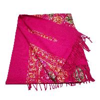 Desigener Shawl, Thick Nepali Shawl, With Heavy Embroidery, Color [pink]