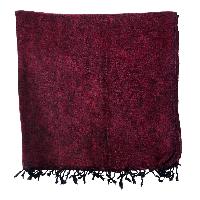 Yak Wool Blanket, Nepali Acrylic Hand Loom Blanket, Color [maroon]