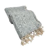 Yak Wool Blanket, Nepali Acrylic Hand Loom Blanket, Color [gray]