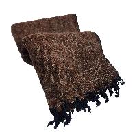 Yak Wool Blanket, Nepali Acrylic Hand Loom Blanket, Color [coffee Brown]