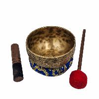 Jambati Singing Bowl Singing Bowl, Buddhist Hand Beaten, Antique Finishing, [jhumkabati]