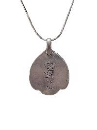 [pendant], Buddhist Silver Amulet With [akash Bhairav], [silver Chain Included]