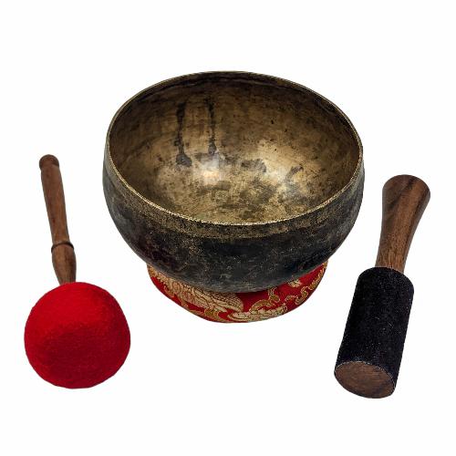 Kopre Singing Bowl, Buddhist Hand Beaten, Antique Finishing