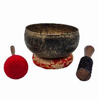 Kopre Singing Bowl, Buddhist Hand Beaten, Antique Finishing