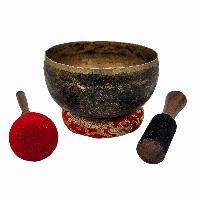 Kopre Singing Bowl, Buddhist Hand Beaten, Antique Finishing