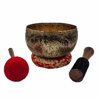 Kopre Singing Bowl, Buddhist Hand Beaten, Antique Finishing