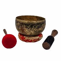 Kopre Singing Bowl, Buddhist Hand Beaten, Antique Finishing