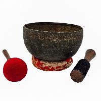 Jambati Singing Bowl, Buddhist Hand Beaten, Antique Finishing