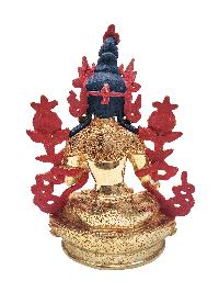 [white Tara], Buddhist Handmade Statue, [full Gold Plated] With [face Painted]