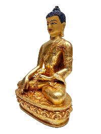 [shakyamuni Buddha], Buddhist Handmade Statue, [gold Plated] With [face Painted]