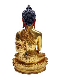 [shakyamuni Buddha], Buddhist Handmade Statue, [gold Plated] With [face Painted]