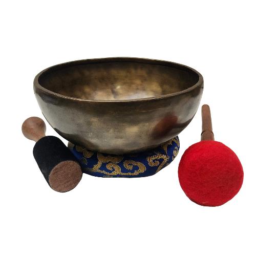 Singing Bowl, Buddhist Hand Beaten, Moon Bowl, Antique Finishing