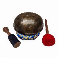 Singing Bowl, Buddhist Hand Beaten, Moon Bowl, Antique Finishing