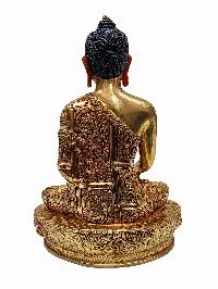 [shakyamuni Buddha], Buddhist Handmade Statue, [gold Plated] And [face Painted]