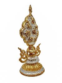 Buddhist Offering Of Ashtamangala, [gold And Silver Plated With Fine Carving]