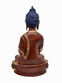 [shakyamuni Buddha], Buddhist Handmade Statue, [partly Gold Plated] And [face Painted]