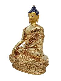[shakyamuni Buddha], Buddhist Handmade Statue, [gold Plated] And [face Painted]