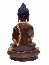 [shakyamuni Buddha], Buddhist Handmade Statue, [partly Gold Plated] And [face Painted]