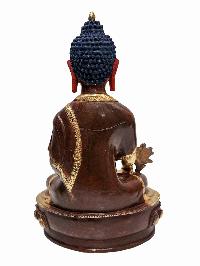 [medicine Buddha], Buddhist Handmade Statue, [partly Gold Plated] And [face Painted]