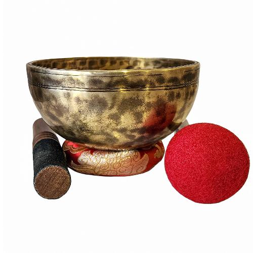 [singing Bowl], Buddhist Hand Beaten, Antique Finishing, Note B 248 Hz