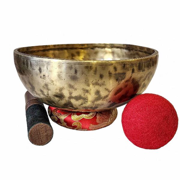 [singing Bowl], Buddhist Hand Beaten, Antique Finishing, Note G 197 Hz