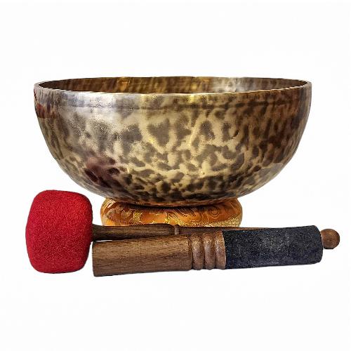 [singing Bowl], Buddhist Hand Beaten, Antique Finishing, Note C 275 Hz