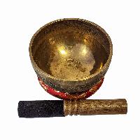 Kopre Singing Bowl, Buddhist Hand Beaten, Antique Finishing, Note J 390 Hz