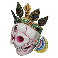 [citipati], Handmade Wooden Mask Or Wall Hanging, [painted], [high Quality], Female