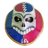 [skull], Handmade Wooden Mask Or Wall Hanging, [painted], [high Quality], Acdc Musical Band Logo