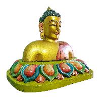 [buddha], Handmade Wooden Statue, [painted]