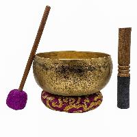 Kopre Singing Bowl, Buddhist Hand Beaten, Antique Finishing