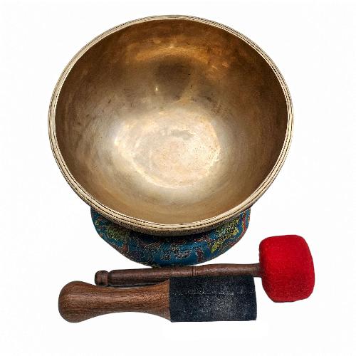 Singing Bowl, Buddhist Hand Beaten, With Fine Etching Carving