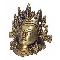 [buddha] Metal Mask, Buddhist Ritual Mask, Glossy Finishing