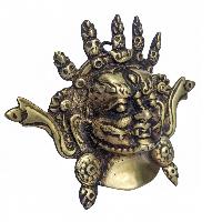 [bhairav] Metal Mask, Buddhist Ritual Mask, Glossy Finishing