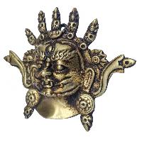 [bhairav] Metal Mask, Buddhist Ritual Mask, Glossy Finishing