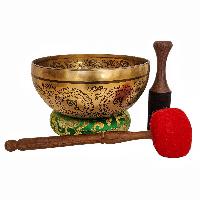 Singing Bowl, Buddhist Hand Beaten, With Fine Etching Carving