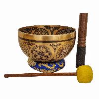 Singing Bowl, Buddhist Hand Beaten, With Fine Etching Carving