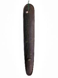 [long Face], Handmade Wooden Mask, [somalian], [metal Pasted], Poplar Wood