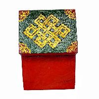 Tibetan Ritual Wooden Box, [carved] And Painted