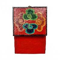 Tibetan Ritual Wooden Box, [carved] And Painted