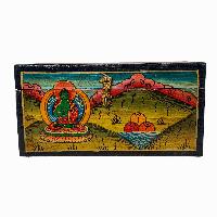 Tibetan Ritual Wooden Box, [carved] And Painted