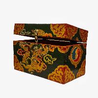 Tibetan Ritual Wooden Box, [carved] And Painted