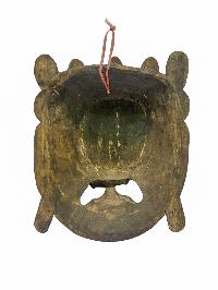 [bhairab], Handmade Wooden Mask, Wall Hanging, [painted], Poplar Wood