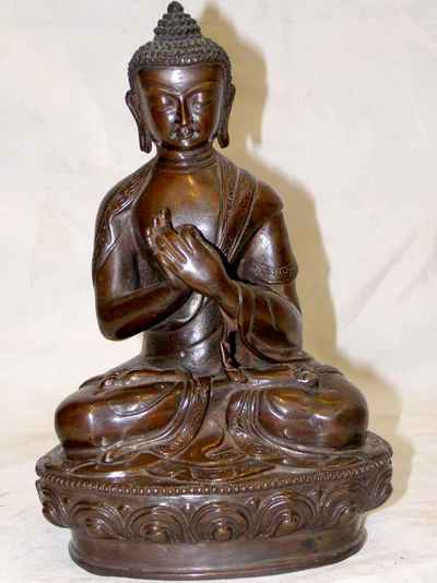 Virochana Buddha Statue, [chocolate Oxidized], [sold]
