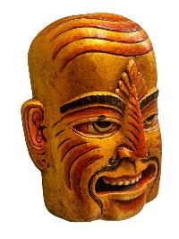 [tribal Mask], Handmade Wooden Mask, Wall Hanging, [painted], Poplar Wood