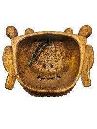 [bhairav], Handmade Wooden Mask, Wall Hanging, [antique], Poplar Wood