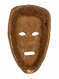 Handmade Wooden Mask, Wall Hanging, Poplar Wood