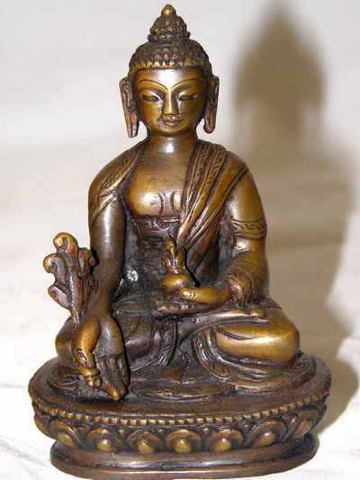 Medicine Buddha Statue, [chocolate Oxidized], [sold]